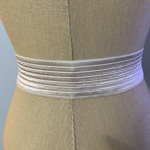 Vintage Charmant 80s Abalone Shell Wide Elastic Stretch XL Belt main image 8